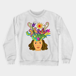 Creative Beautiful Mind Fantasy Woman Crewneck Sweatshirt